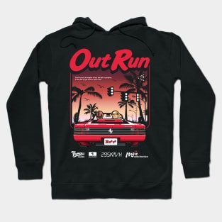 Out Run Retro Vintage Arcade Gaming Hoodie